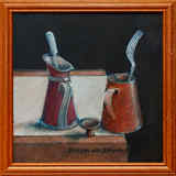  Still Life with Three Handles and a Red Jug